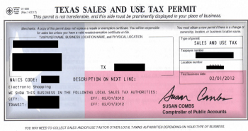 Sales & Use Tax Permit